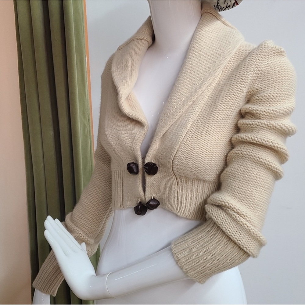 Alexander Wang Cashmere Cropped Sweater Size L - Picture 8 of 11